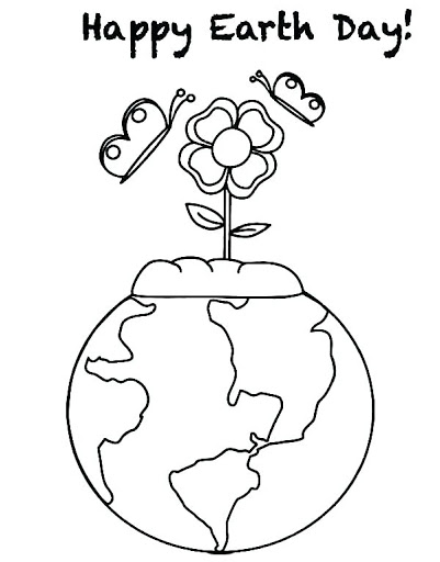 Online coloring book: Flower on the ground coloring page